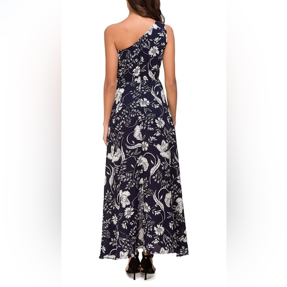 NWT Women's Sleeveless One shoulder Floral High Low Maxi Dress - Size XL - Picture 4 of 5